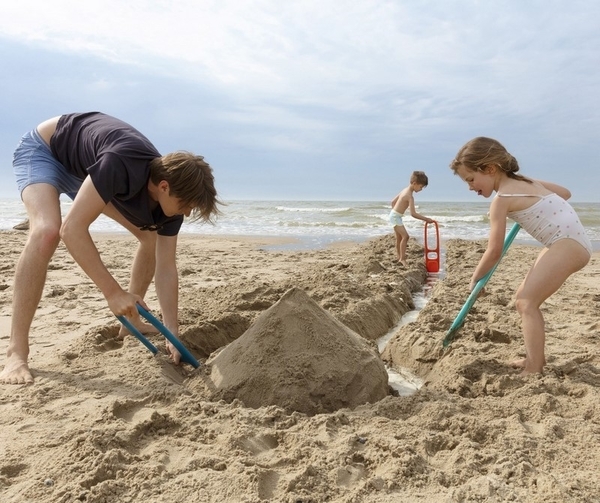 Лопатка Quut Scoppi, с ситом для песка и снега, синий (170808) - Pampik - 2