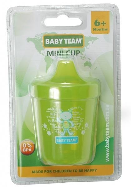 Подарок. Поильник Baby Team, 100 мл, зеленый (5000) - Pampik - 2