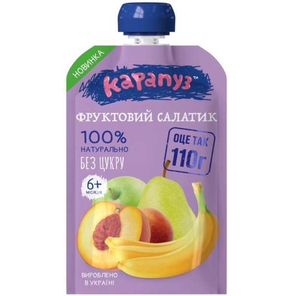 

Пюре Карапуз Pouch Фруктовый салатик, 110 г