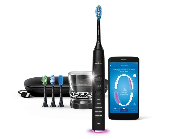 

Электрическая звуковая зубная щетка Philips Sonicare DiamondClean Smart (HX9924/17, Черный