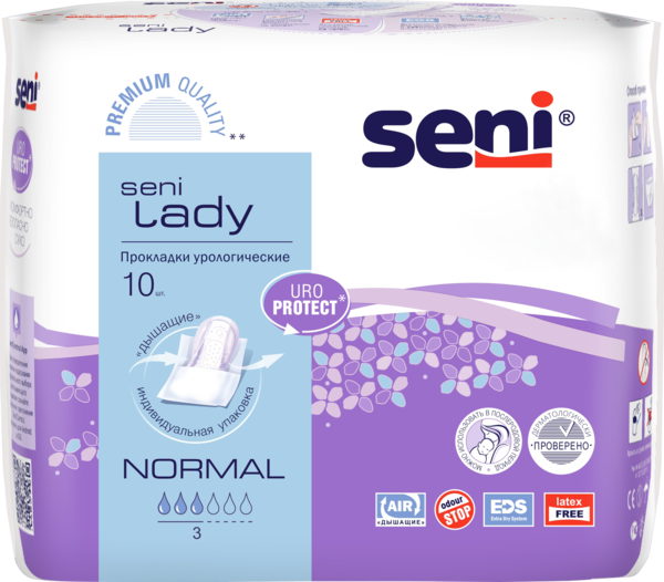 

Урологические прокладки Seni Lady, normal, 10 шт