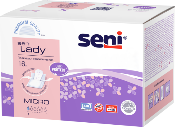 

Урологические прокладки Seni Lady, micro, 16 шт