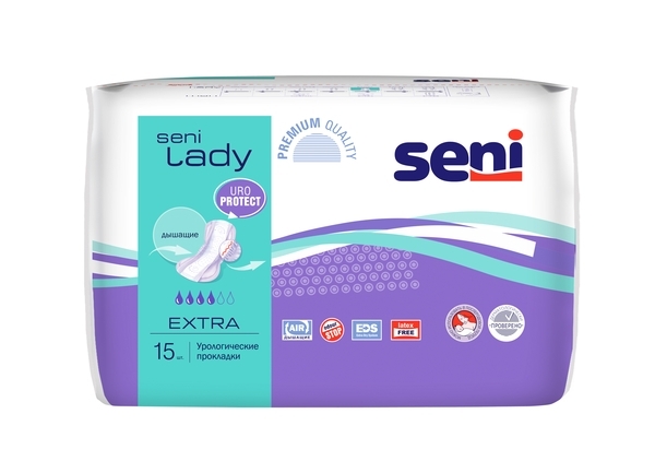 Урологічні прокладки Seni Lady, extra, 15 шт. - Pampik - 2