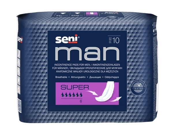 Урологічні прокладки Seni Man, super, 10 шт. - Pampik - 2
