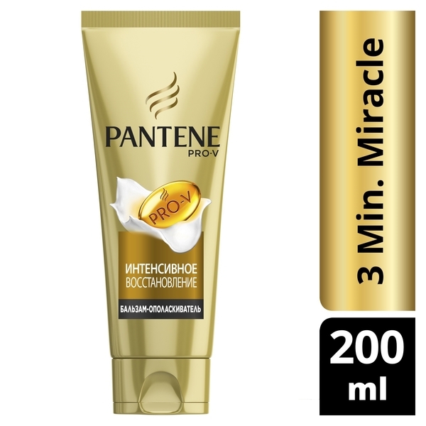 

Бальзам-ополаскиватель Pantene Pro-V 3 Minute Miracle Интенсивное восстановление, 200 мл