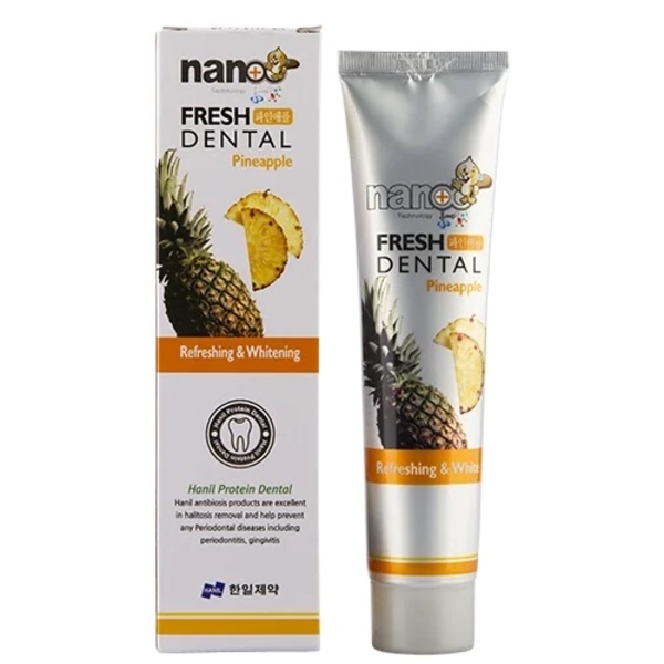 Зубна паста освіжаюча Hanil Fresh Dental Pineapple з екстрактом ананаса, 160 г - Pampik