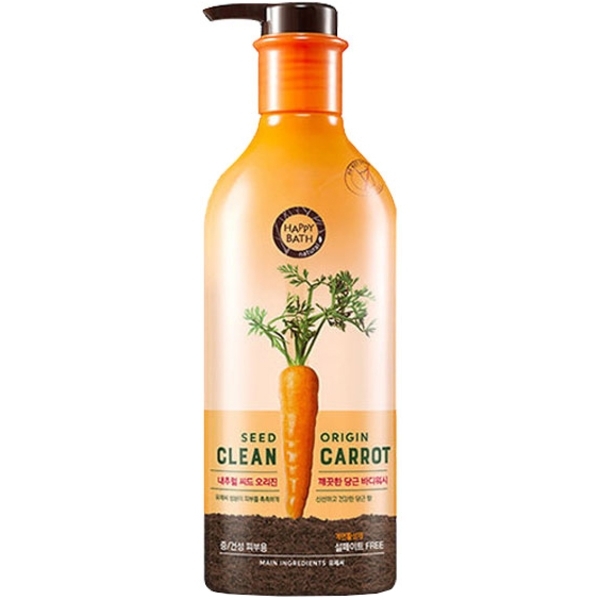 Зволожувальний гель для душу Amore Happy Bath Seed origin clean carrot з олією насіння моркви, 800 г - Pampik