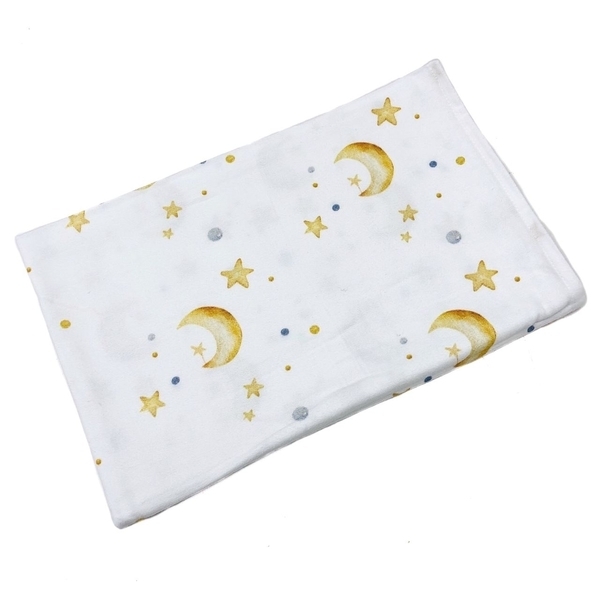 

Многоразовая пеленка Embrace Месяц и звездочки, фланель, 100х70 см, белый с бежевым (pf008_100-80