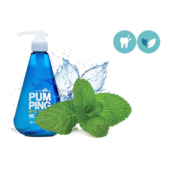 Зубна паста LG Perioe Pum Ping Cool mint з екстрактом м'яти, з дозатором, 285 г - Pampik - 2