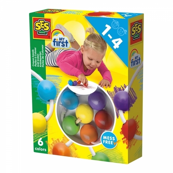 Набір для малювання SES Creative My first Воскові олівці-намистинки, 6 кольорів (00244S) - Pampik - 3