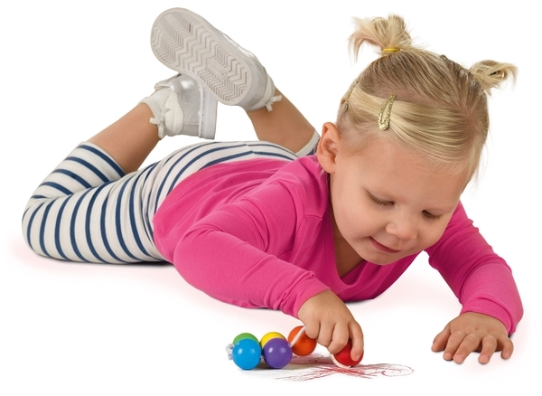 Набір для малювання SES Creative My first Воскові олівці-намистинки, 6 кольорів (00244S) - Pampik - 4