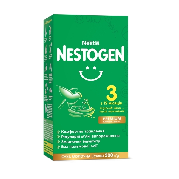 Суха молочна суміш Nestogen 3 з лактобактеріями L. Reuteri для дітей з 12 місяців, 300 г - Pampik - 3