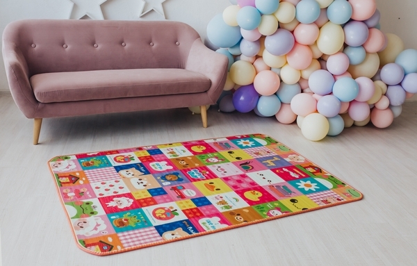 Дитячий двосторонній килимок Limpopo Смарт-пазли та Стікери, 120х180 см (LP016-120) - Pampik - 6