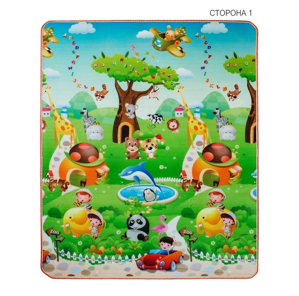 Детский двусторонний коврик Limpopo Зоополис и Подводный мир, 150х180 см (LP015-150) - Pampik - 3