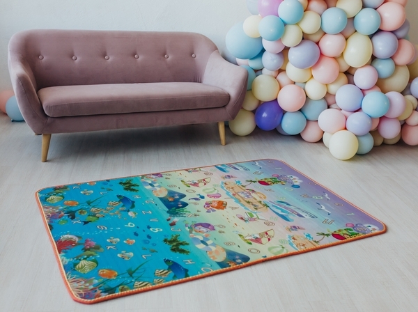 Дитячий двосторонній килимок Limpopo Зоополіс і Підводний світ, 120х180 см (LP015-120) - Pampik - 7