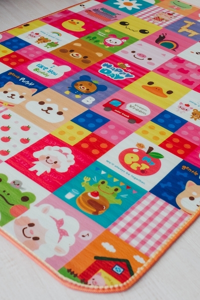 Дитячий двосторонній килимок Limpopo Смарт-пазли та Стікери, 120х180 см (LP016-120) - Pampik - 4