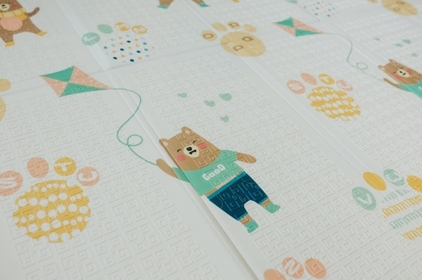 Дитячий двосторонній складаний килимок Poppet Парк і Прогулянка ведмежат, 200х180 см (PP002-200) - Pampik - 4