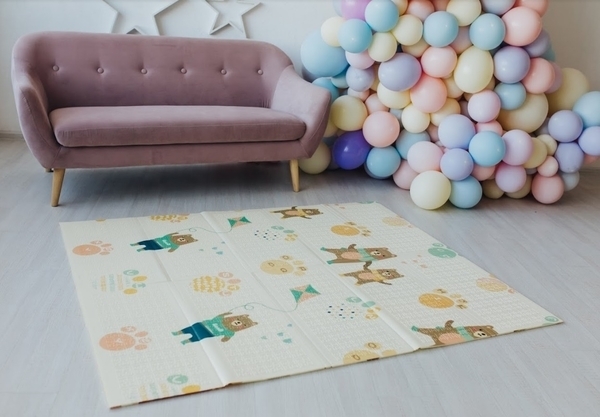 Дитячий двосторонній складаний килимок Poppet Парк і Прогулянка ведмежат, 150х180 см (PP002-150) - Pampik - 7