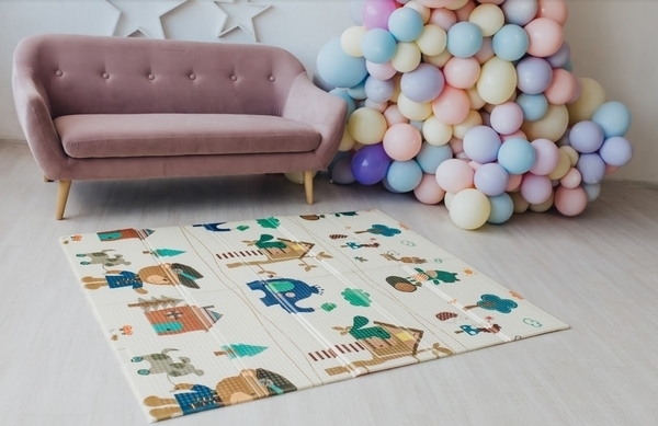 Детский двухсторонний складной коврик Poppet Лесные жители и Добрые соседи, 150х180 см (PP008-150) - Pampik - 7