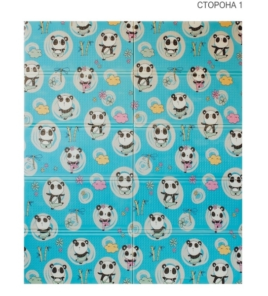 Дитячий двосторонній складаний килимок Poppet Пригоди ведмедиків і Танець панд, 150х180 см (PP003-150) - Pampik - 2