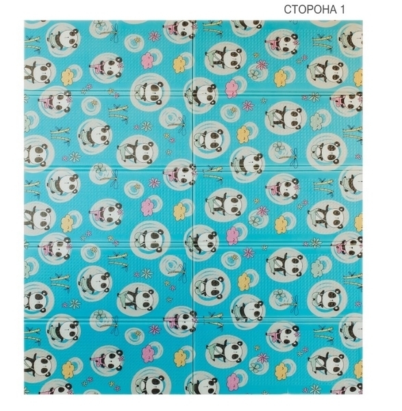 Дитячий двосторонній складаний килимок Poppet Пригоди ведмедиків і Танець панд, 200х180 см (PP003-200) - Pampik - 2