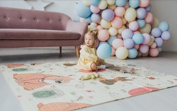 Детский двухсторонний складной коврик Poppet Лесные жители и Добрые соседи, 150х180 см (PP008-150) - Pampik - 10