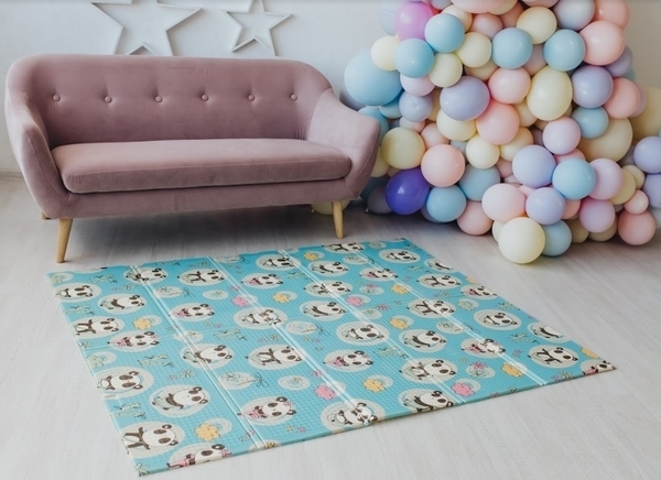 Дитячий двосторонній складаний килимок Poppet Пригоди ведмедиків і Танець панд, 200х180 см (PP003-200) - Pampik - 7