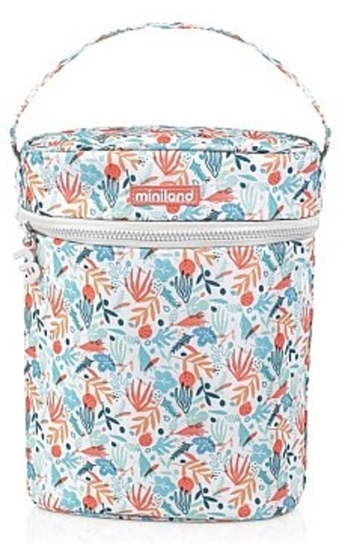 Термосумка для двух термосов и бутылочек Miniland Thermibag Mediterranean, 2х500 мл, голубой (89330) - Pampik