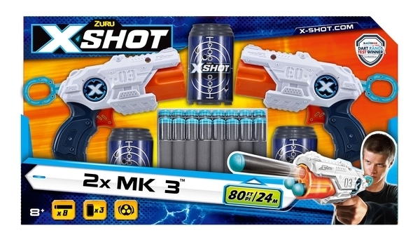 Набір скорострільних бластеров Zuru X-Shot Excel MK 3 Double Pack (36432Z) - Pampik