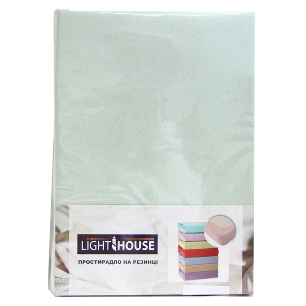 Простыня на резинке LightHouse, трикотаж, 160х200 см, бирюзовый (46562) - Pampik