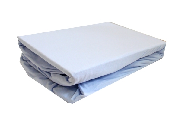 Простыня на резинке LightHouse, трикотаж, 160х200 см, голубой (46555) - Pampik - 3