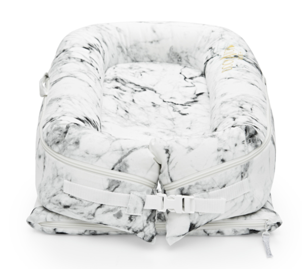 Змінний чохол для матраца-кокона DockATot Deluxe+ Carrara Marble, світло-сірий (140048659) - Pampik - 2