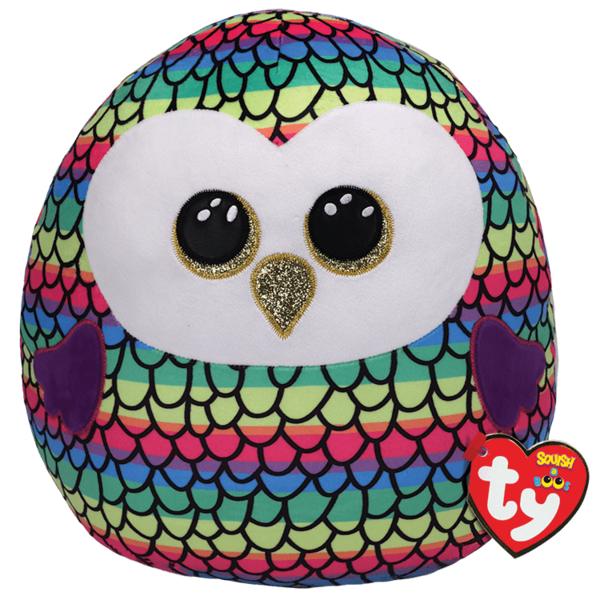 М'яка іграшка TY Squish a Boos Сова OWEN, 31 см (39191) - Pampik