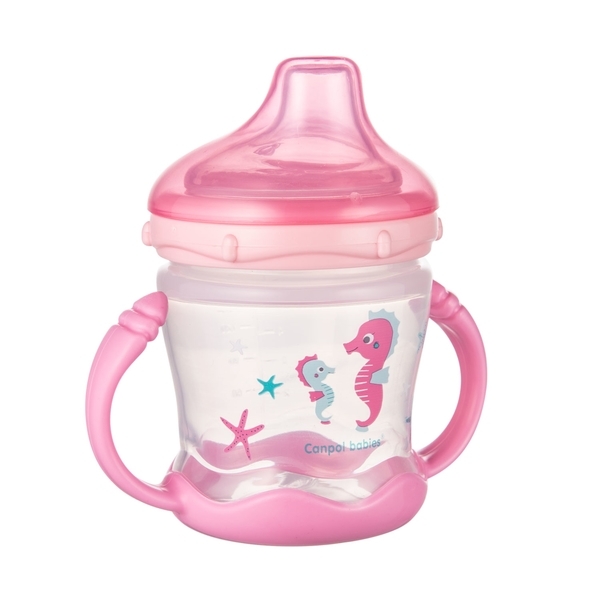Поильник-непроливайка Canpol Babies Sweet fun, 180 мл, розовый (57/300_pin) - Pampik - 2