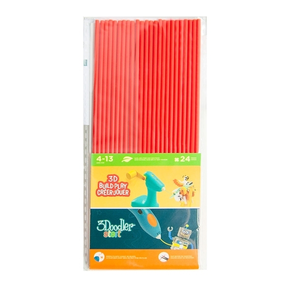 Набір стержнів для 3D-ручки 3Doodler Start, 24 шт., червоний (3DS-ECO03-RED-24) - Pampik