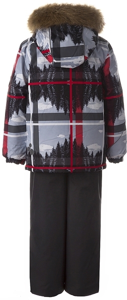 Термокомплект Huppa Dante 1, р.110, темно-сірий з червоним (41930130-02404-110) - Pampik - 2