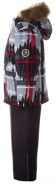 Термокомплект Huppa Dante 1, р.104, темно-серый с красным (41930130-02404-104) - Pampik - 4