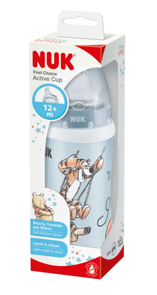 Поїльник Nuk Active Cup Disney, з силіконовою насадкою, 300 мл, блакитний (10750413/1) - Pampik - 2