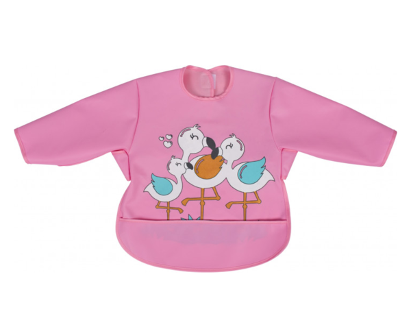 Фартух Sevi bebe Фламінго з рукавами, рожевий (53-106) - Pampik