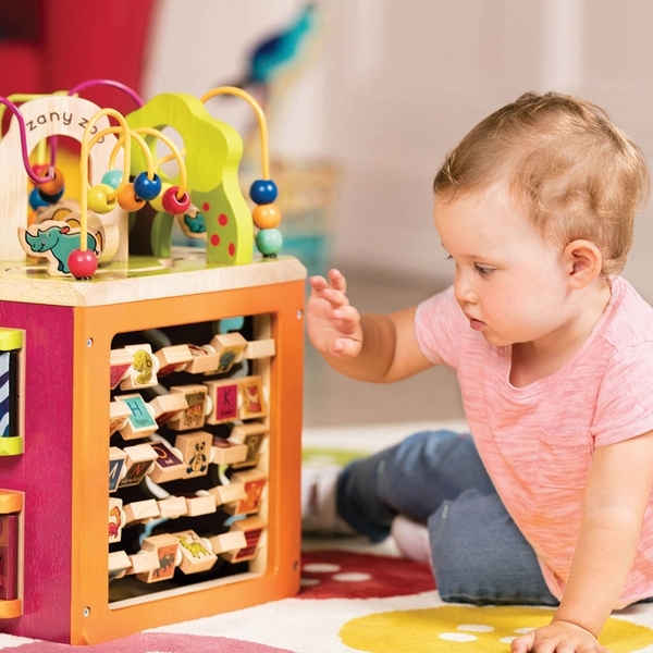 Розвиваюча дерев'яна іграшка Battat Зоо-куб - Pampik - 11