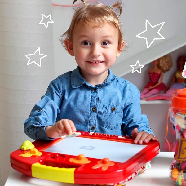 Магнитная доска для рисования Battat Рафаэль 4 штампа, красный (BX1294Z) - Pampik - 6