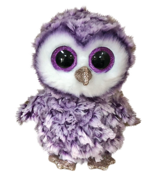 Мягкая игрушка TY Beanie Boo's Фиолетовая сова Moonlight, 25 см (36461) - Pampik