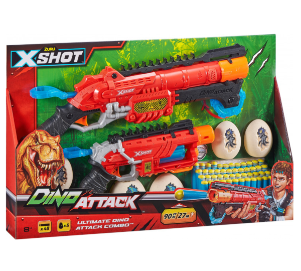 Скорострільний бластер Zuru X-Shot Dino Combo Pack (4859) - Pampik