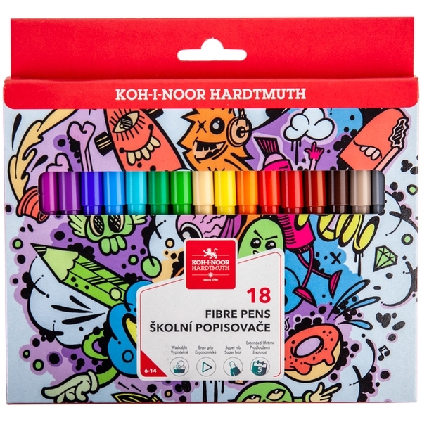 Фломастери Kite Teenage, 18 шт. (771002/18) - Pampik