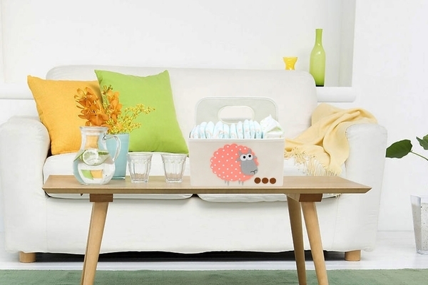 Короб складной с ручкой Handy Home Овечка, 38x26x26 см, бежевый (CH06) - Pampik - 2