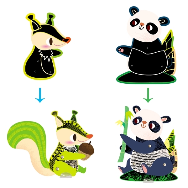 Набор для творчества скретч-арт Avenir Лесные животные (CH191685) - Pampik - 5