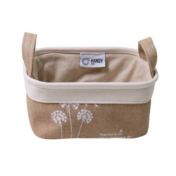 Корзина текстильная с ручками Handy Home Fly, 28х18х14 см, бежевый (NEW-04) - Pampik