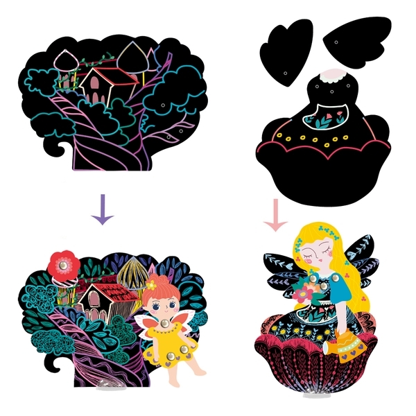 Набор для творчества скретч-арт Avenir Эльфы в саду (CH191682) - Pampik - 5