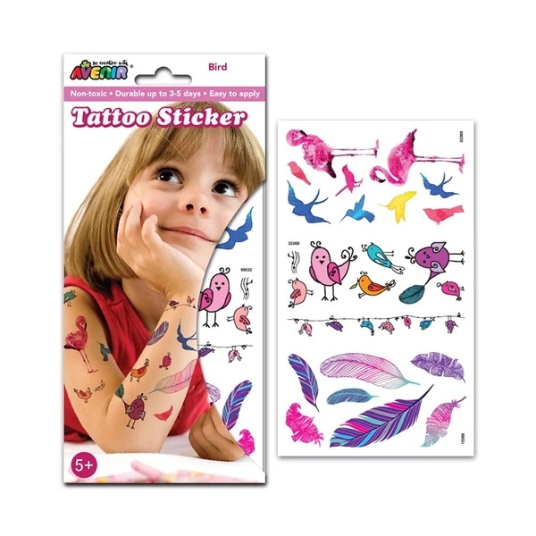 Набір наклейок для тіла Avenir Сови і пір'я (69582) - Pampik - 2