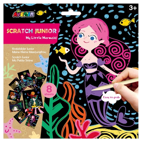 Набор для творчества скретч-арт Avenir Русалки, 8 листов (CH1677) - Pampik